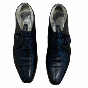 BALLY “GERIA” Leather Buckle Boots